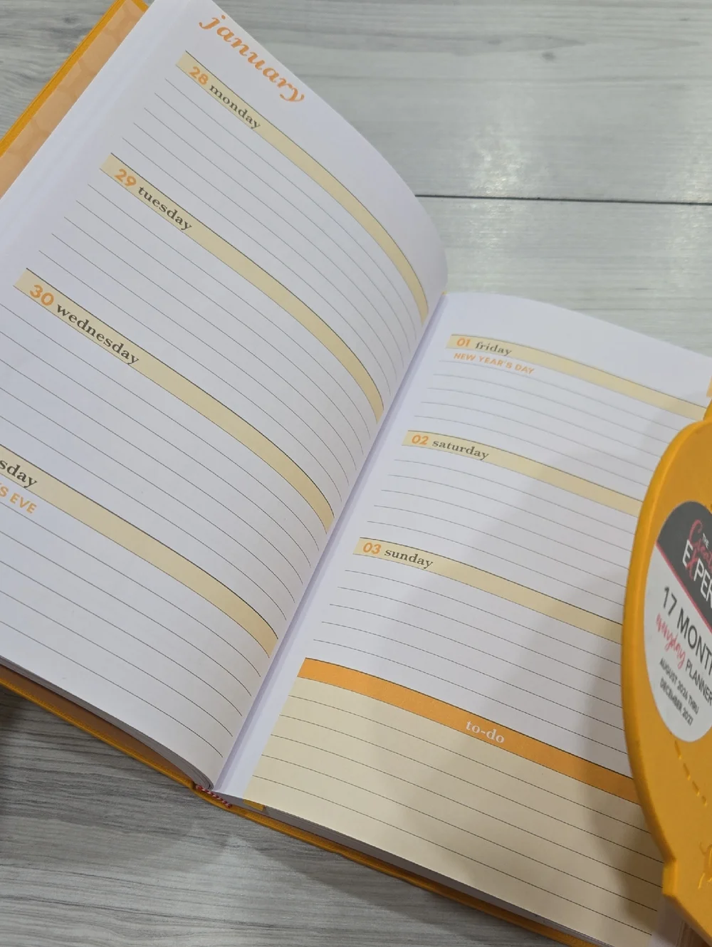 The Creative Expert 2026-2027 Bee Kind 17-Month Planner - Bright Yellow